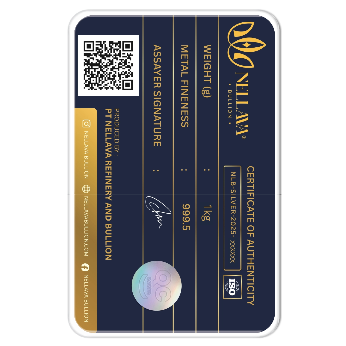 Bundling Nellava Bullion Silver Bar 1000g + 50g Silver - Image 2