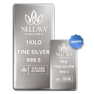 Bundling Nellava Bullion Silver Bar 1000g + 50g Silver